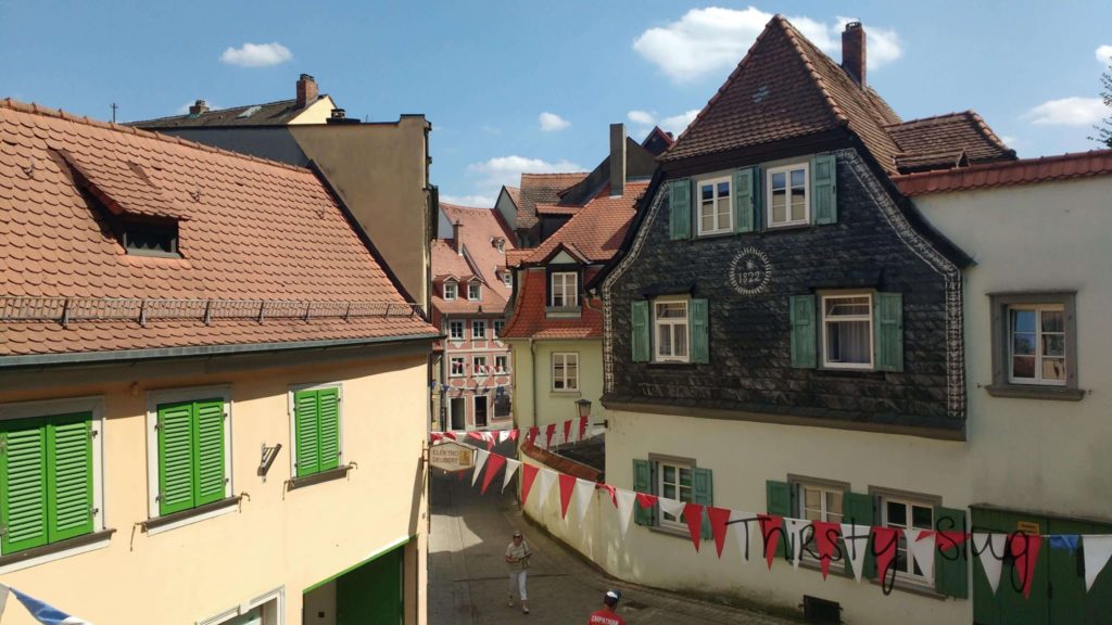 Medieval streets the Sandstrasse in Bamberg