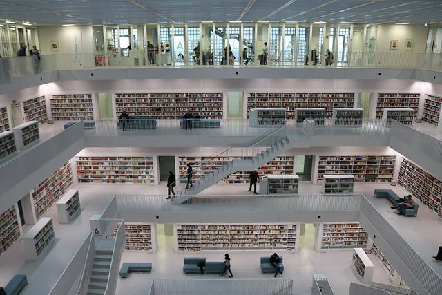 Architecture lovers will enjoy a visit to Stuttgart Public Library by leethedeer for Pixabay