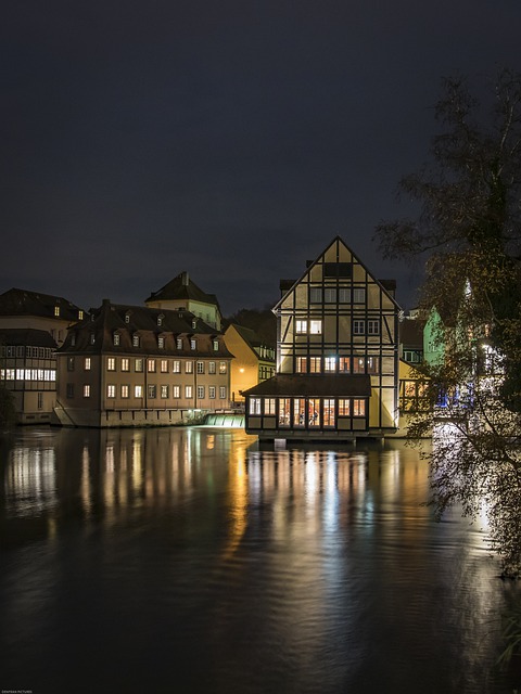 Bamberg at Night by Denny Franzkowiak for Pixabay