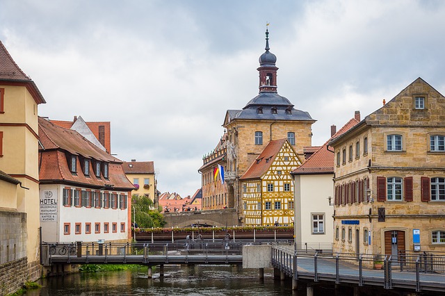 View of Bamberg Old Town Hall from the River Regnitz by Th G for Pixabay