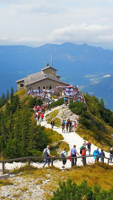 Hitler's Eagle's Nest in the Bavarian Alps above the town of Berchtesgaden