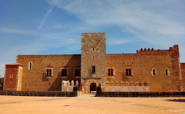 Front view of the Palace of the Kings of Majorca