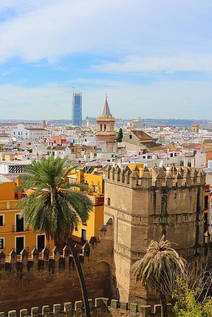 A view of Seville over the rooftops from La Giralda